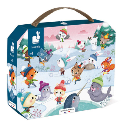 Avis Puzzle bataille de boules de neige 36 pieces JANOD 1