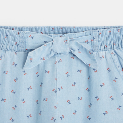 Avis Pantalon carrot en jean léger imprimé rouge fille OKAIDI 2