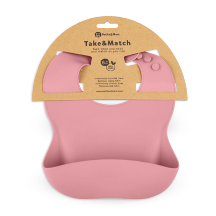 Avis Bavoir en silicone Take&Match 6m+ Petite&Mars 1