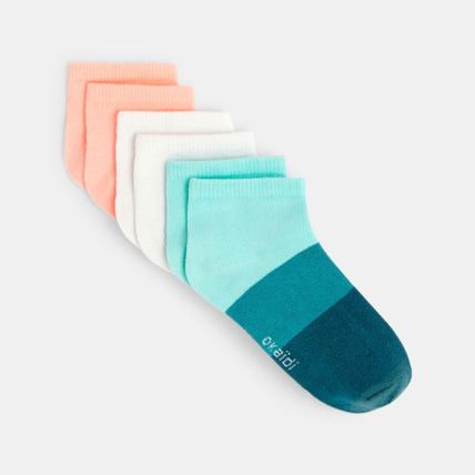 Avis Socquettes colorblocks (lot de 3) orange fille OKAIDI 1