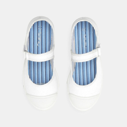 Avis Tennis ballerines toile blanches fille OKAIDI 2