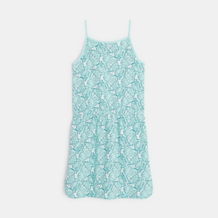 Avis Robe à fines bretelles en jersey turquoise fille OKAIDI 4