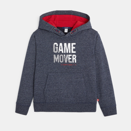 Avis Sweat-shirt à capuche motif pixels bleu garçon OKAIDI 2