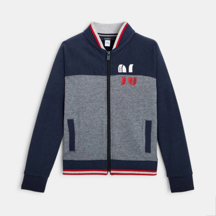 Avis Sweat-shirt zippé turquoise garçon OKAIDI 1