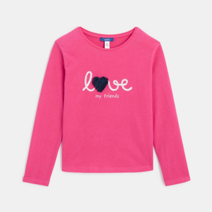 Avis T-shirt à message love rose fille OKAIDI 2