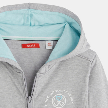 Avis Sweat-shirt sport à capuche gris fille OKAIDI 3