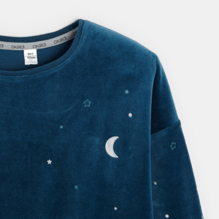 Avis Pyjama en velours à étoiles vert fille OKAIDI 2