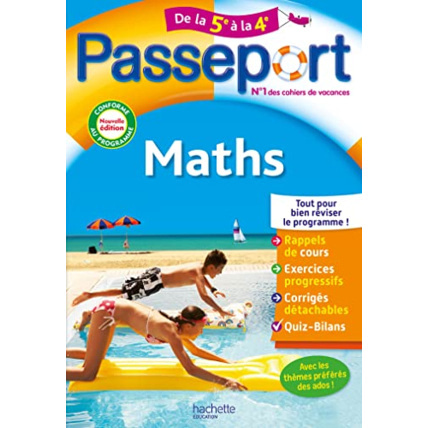 Avis Passeport Maths De la 5e à la 4e - Cahier de vacances 2023 Hachette Éducation 1