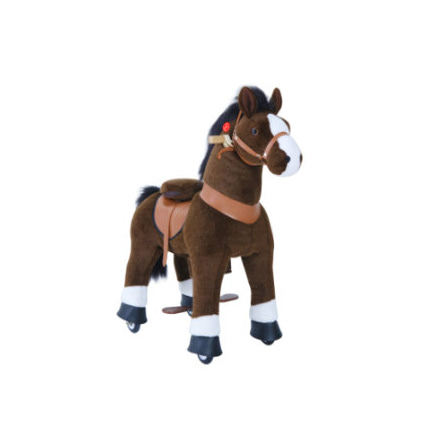 Avis Cheval à monter enfant brun foncé frein sons, petit PONYCYCLE 1