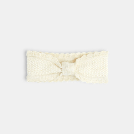 Avis Headband en tricot blanc fille OKAIDI 1