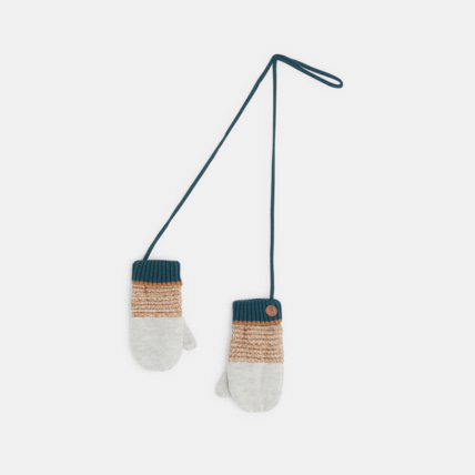 Avis Moufles tricot multi rayures bébé garçon OBAÏBI 1