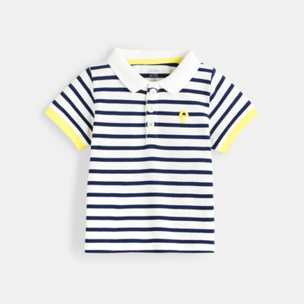 Avis Polo maille piquée rayé à motif dos OBAÏBI 1