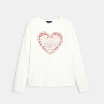 Avis T-shirt en coton biologique blanc fille OKAIDI 1