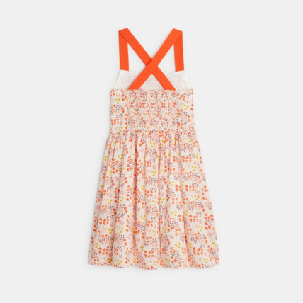 Avis Robe fleurie à bretelles orange fille OKAIDI 3