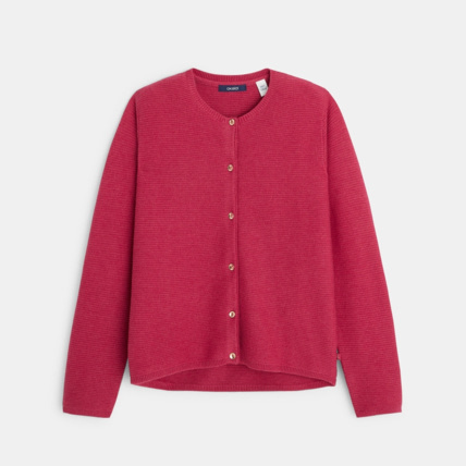 Avis Gilet côtelé boutonné rose fille OKAIDI 2