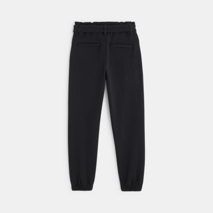 Avis Pantalon paper bag ceinturé noir fille OKAIDI 3
