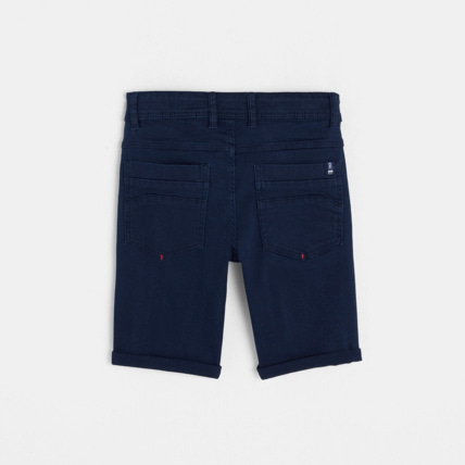 Avis Bermuda slim en toile hyper-stretch bleu garçon OKAIDI 6