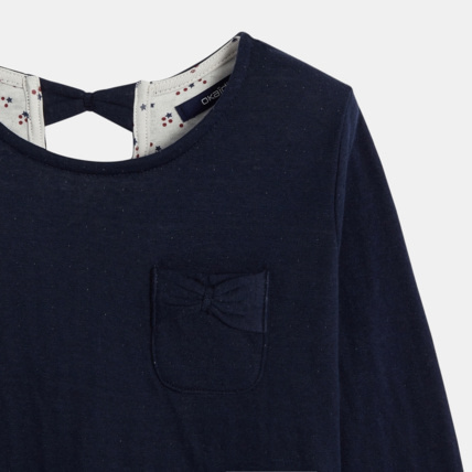 Avis T-shirt détail nœud bleu fille OKAIDI 2