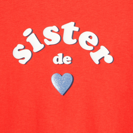 Avis T-shirt à message rouge fille OKAIDI 3