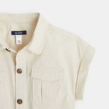 Avis Combishort en toile blanc fille OKAIDI 4