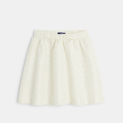 Avis Jupe de cérémonie motif jacquard blanche fille OKAIDI 1