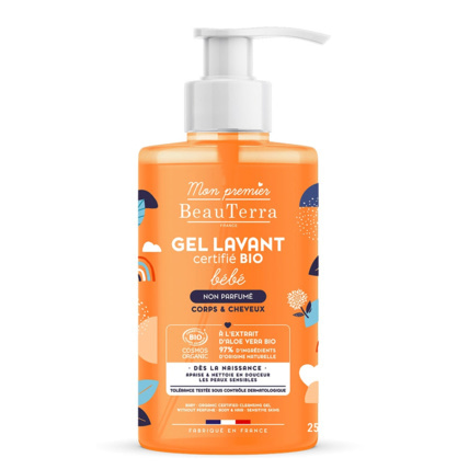 Avis Gel Lavant Bébé Bio Peaux Sensibles Corps et Cheveux BeauTerra 1