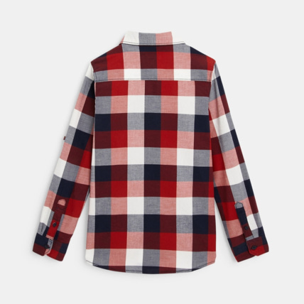 Avis Chemise à carreaux rouge garçon OKAIDI 3