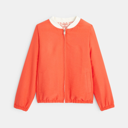 Avis Blouson zippé réversible palmiers rose fille OKAIDI 3