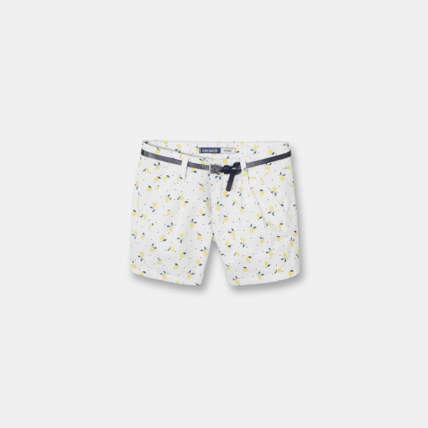 Avis Short chino imprimé jaune fille OKAIDI 1