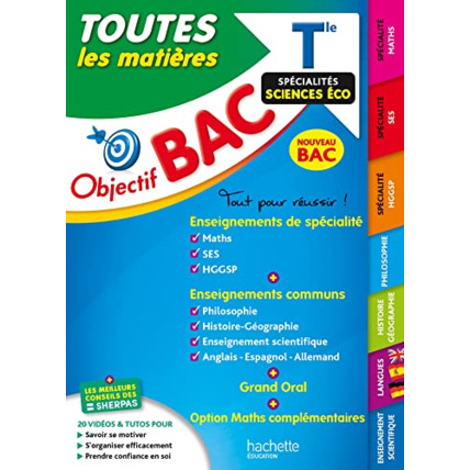 Avis Objectif Bac 2024 - Term Spécialités Sciences éco Toutes les Matières Hachette Éducation 1