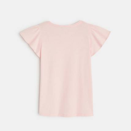 Avis T-shirt à manches courtes volantées rose fille OKAIDI 4