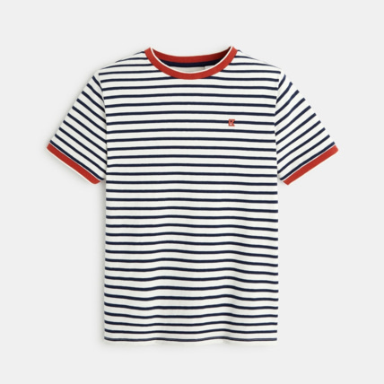 Avis T-shirt marinière bleu garçon OKAIDI 2