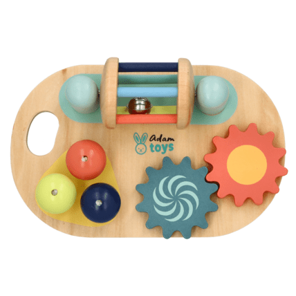 Avis Mini tableau d'activités Montessori busy board en bois pour bébé JOY  AdamToys 3