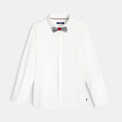 Avis Chemise coton fantaisie et noeud papillon blanche garçon OKAIDI 1