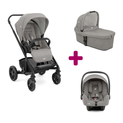 Avis Poussette trio Chrome + siège auto I-snug 2 + Nacelle Chrome + i-base encore Joie 1