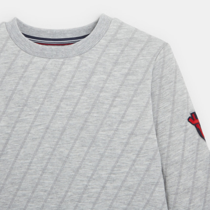Avis Sweat-shirt col rond à effet rayé gris garçon OKAIDI 3