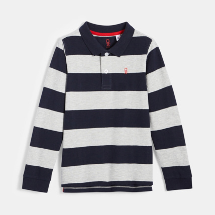 Avis Polo rayé bleu garçon OKAIDI 1