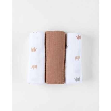 Avis Lot de 3 langes éléphants Mix et Match NOUKIE'S 1