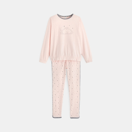 Avis Pyjama 2 pièces en jersey motif nuage rose fille OKAIDI 2