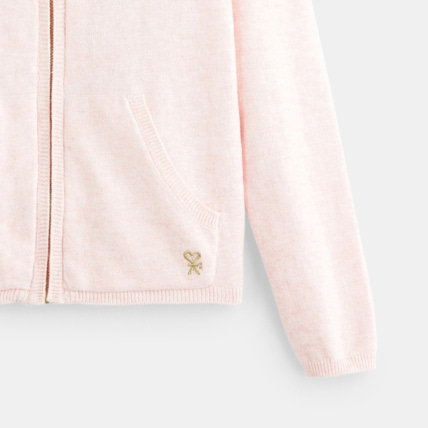 Avis Gilet zippé à capuche rose fille OKAIDI 4