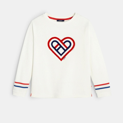 Avis Sweat-shirt LOVE beige fille OKAIDI 2
