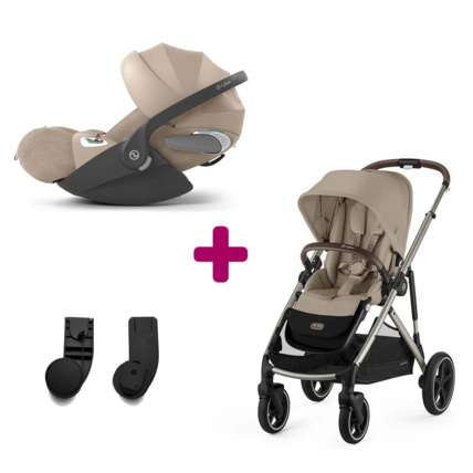 Avis Poussette duo Gazelle S et Siège + adaptateurs coque + coque Cloud T i-size plus Cozy CYBEX 1