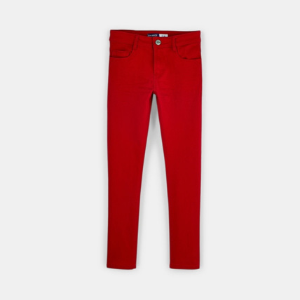 Avis Pantalon en toile résistante rouge garçon OKAIDI 1