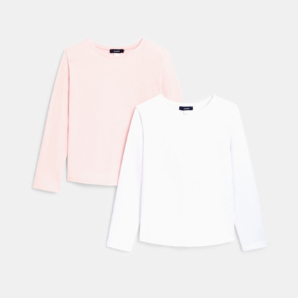 Avis T-shirt basique (lot de 2) blanc fille OKAIDI 1