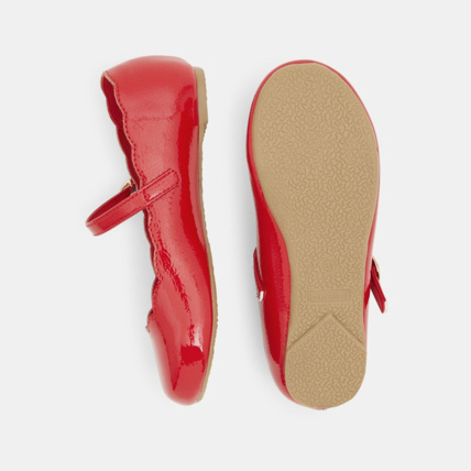 Avis Ballerines métallisées à brides rouges fille OKAIDI 4