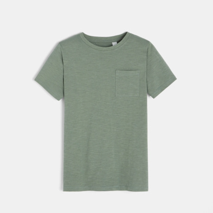 Avis T-shirt basique vert garçon OKAIDI 1