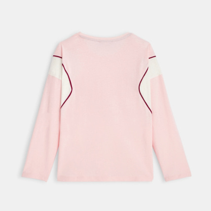Avis T-shirt à message en coton biologique rose fille OKAIDI 3