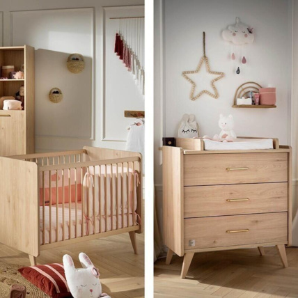 Avis Chambre Duo Arty Lit bébé évolutif + Commode Sauthon 1