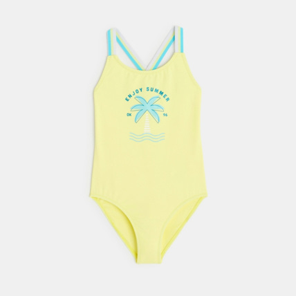 Avis Mailot de bain 1 pièce "Enjoy Summer" jaune fille OKAIDI 1