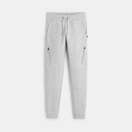 Avis Pantalon de jogging molleton poches zippées gris garçon OKAIDI 1